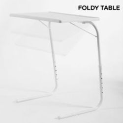 Square table pliante avec dessous de verre foldy table